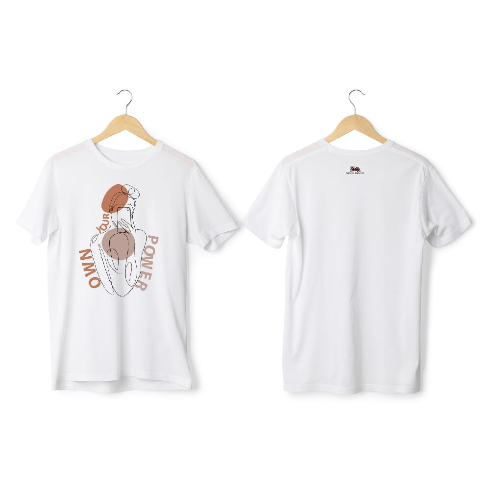 Greys & Blues Power Pima Round Neck T-Shirt- White